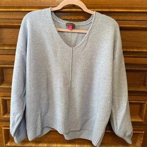 Vince Light Blue V-Neck Women's Sweater